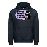 Navy coffee because murder is wrong Urban Hoodie - MaliasSmallBusiness