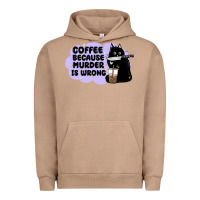 Pigment Burro coffee because murder is wrong Urban Hoodie - MaliasSmallBusiness
