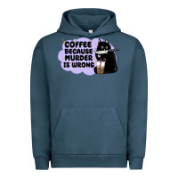Pigment Midnight Navy coffee because murder is wrong Urban Hoodie - MaliasSmallBusiness