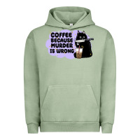 Pigment Oil Green coffee because murder is wrong Urban Hoodie - MaliasSmallBusiness