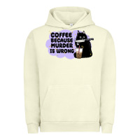 Pigment Pistachio coffee because murder is wrong Urban Hoodie - MaliasSmallBusiness