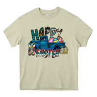 Mossy Happy Easter  truck Heavy Core Tee - CowhideDigitalArt
