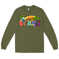 Army Green beach Long Sleeve Tee - RanaPortraitStore