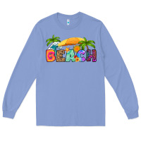 Colony Blue beach Long Sleeve Tee - RanaPortraitStore