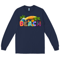 Navy beach Long Sleeve Tee - RanaPortraitStore