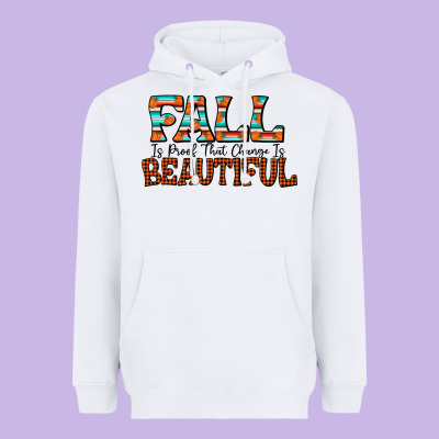 Fall Is Proof That Change Is Beautiful Heavyweight Hoodie Designed By Cowhidedigitalart