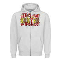 Dove Grey that s my sister on that field Zipper Hoodie - Zillion Design Studio
