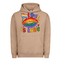 Pigment Burro love is love lips Urban Hoodie - MaliasSmallBusiness