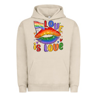 Pigment French Oak love is love lips Urban Hoodie - MaliasSmallBusiness