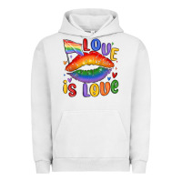 Pigment Lunar Rock love is love lips Urban Hoodie - MaliasSmallBusiness