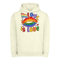 Pigment Pistachio love is love lips Urban Hoodie - MaliasSmallBusiness