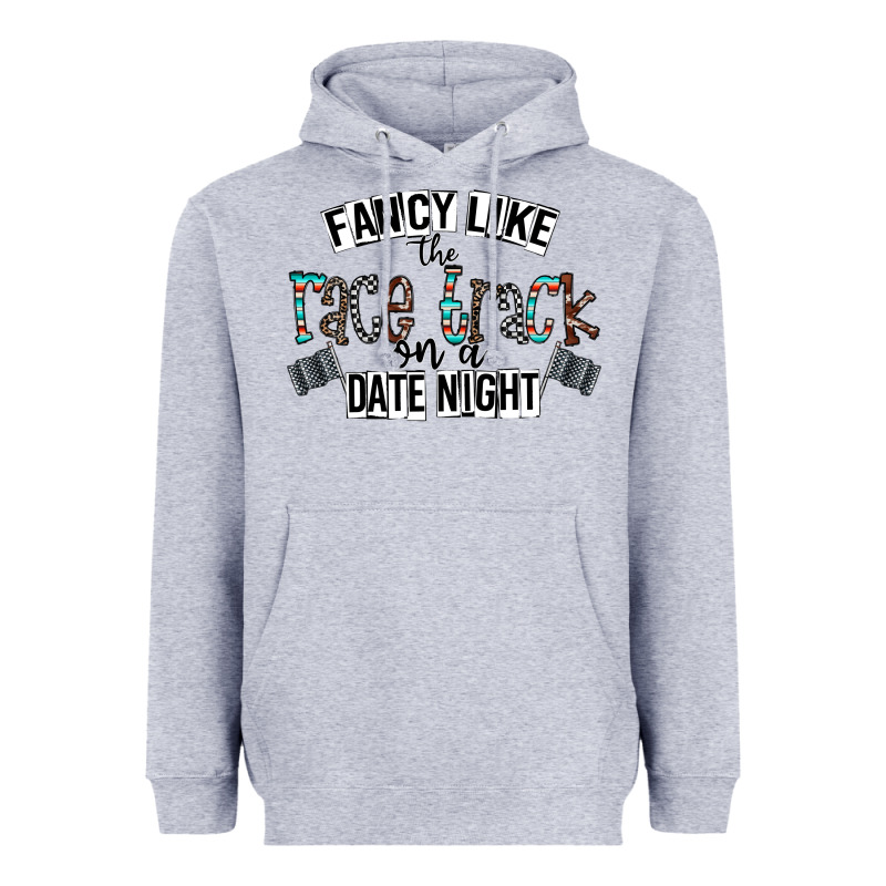 Fancy Like The Race Track On A Date Night Heavyweight Hoodie by CowhideDigitalArt | Teevron