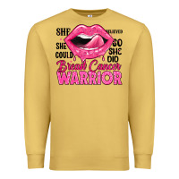 Antique Gold breast cancer warrior lips Premium Sweatshirt - JahusDesignShop