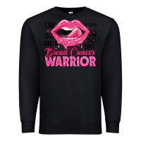 Black breast cancer warrior lips Premium Sweatshirt - JahusDesignShop