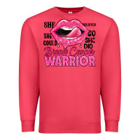 Cardinal breast cancer warrior lips Premium Sweatshirt - JahusDesignShop