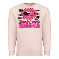 Pale Pink breast cancer warrior lips Premium Sweatshirt - JahusDesignShop