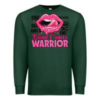 Sports Green breast cancer warrior lips Premium Sweatshirt - JahusDesignShop