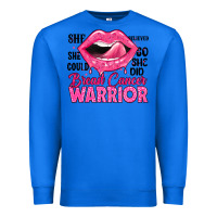 True Royal breast cancer warrior lips Premium Sweatshirt - JahusDesignShop