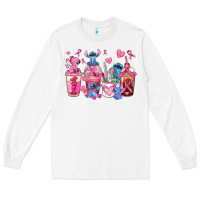 White breast cancer stitch coffee cups Long Sleeve Tee - AdoDesignShop
