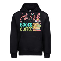 Black just a girl who loves books and coffee Urban Hoodie - MaliasSmallBusiness