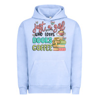 Pigment Grape Ice just a girl who loves books and coffee Urban Hoodie - MaliasSmallBusiness