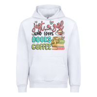 White just a girl who loves books and coffee Urban Hoodie - MaliasSmallBusiness