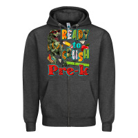 Charcoal Heather ready to crush pre k Zipper Hoodie - texasbilliewilder