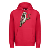 Cardinal Downy Woodpecker Premium Hoodie - LillyAllenDesigns