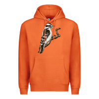 Carrot Downy Woodpecker Premium Hoodie - LillyAllenDesigns