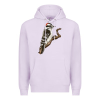Lilac Downy Woodpecker Premium Hoodie - LillyAllenDesigns