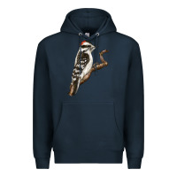 Navy Downy Woodpecker Premium Hoodie - LillyAllenDesigns