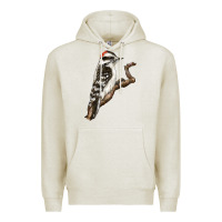 Oatmeal Heather Downy Woodpecker Premium Hoodie - LillyAllenDesigns