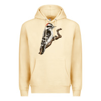 Pina Colada Downy Woodpecker Premium Hoodie - LillyAllenDesigns