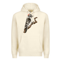 Sandshell Downy Woodpecker Premium Hoodie - LillyAllenDesigns