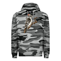 Slate Camo Downy Woodpecker Premium Hoodie - LillyAllenDesigns