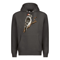 Smoke Downy Woodpecker Premium Hoodie - LillyAllenDesigns