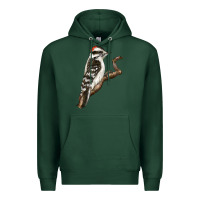 Sports Green Downy Woodpecker Premium Hoodie - LillyAllenDesigns