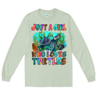 Matcha just a girl who loves turtles Long Sleeve Tee - RanaPortraitStore
