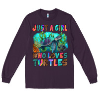Plum just a girl who loves turtles Long Sleeve Tee - RanaPortraitStore