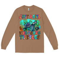 Toasted Coconut just a girl who loves turtles Long Sleeve Tee - RanaPortraitStore