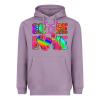 Lavender choose love (lesbian) Heavyweight Hoodie - HRA Design Shop