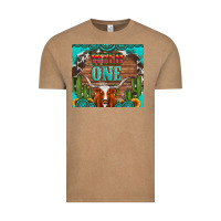 Vintage Coffee wild one longhorn gemstones cactus and sunflowers Vintage Tee - Artiststas