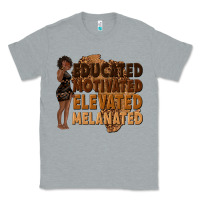 Heather Grey educated motivated elevated melanated Classic Tee - texasbilliewilder