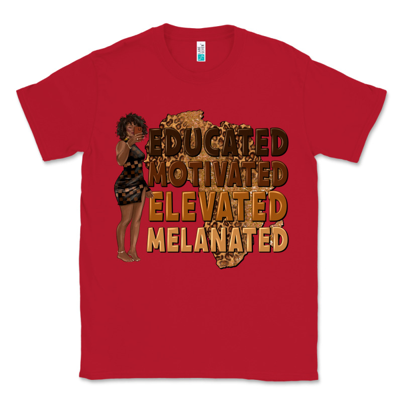 Educated Motivated Elevated Melanated Classic Tee by texasbilliewilder | Teevron