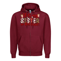 Burgundy that s my sister on that field Zipper Hoodie - Zillion Design Studio