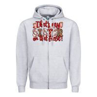 Heather Grey that s my sister on that field Zipper Hoodie - Zillion Design Studio