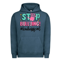 Pigment Midnight Navy stop bullying kindness is cool Urban Hoodie - MaliasSmallBusiness