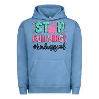 Pigment Pebble Blue stop bullying kindness is cool Urban Hoodie - MaliasSmallBusiness