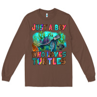 Chestnut just a boy who loves turtles Long Sleeve Tee - RanaPortraitStore