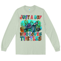 Matcha just a boy who loves turtles Long Sleeve Tee - RanaPortraitStore